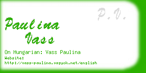 paulina vass business card